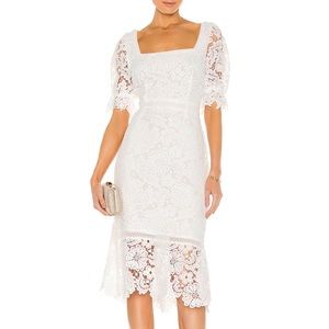 BB Dakota white lace dress